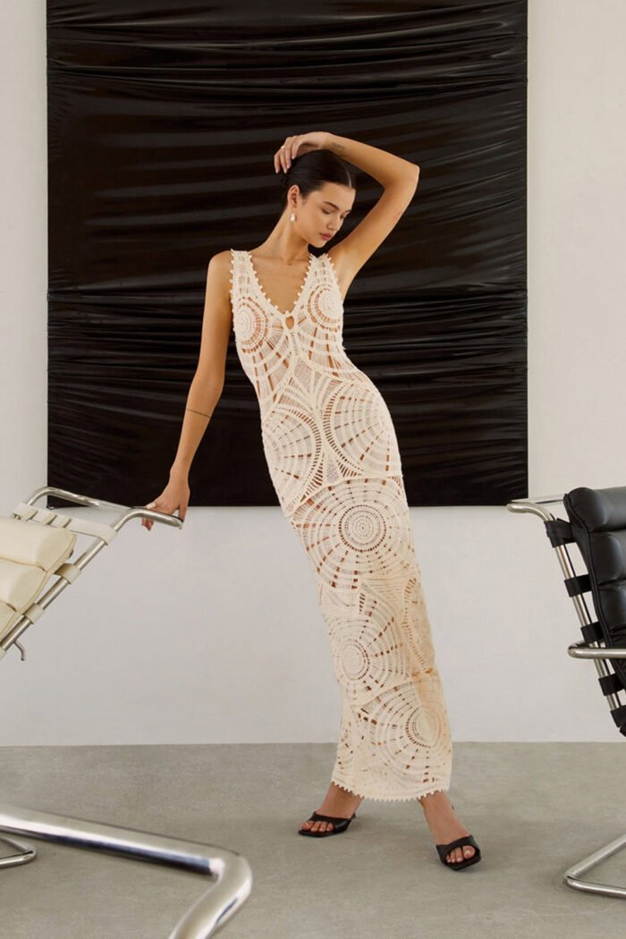 Ethel Cut-out Crochet Maxi Dress - Image 3