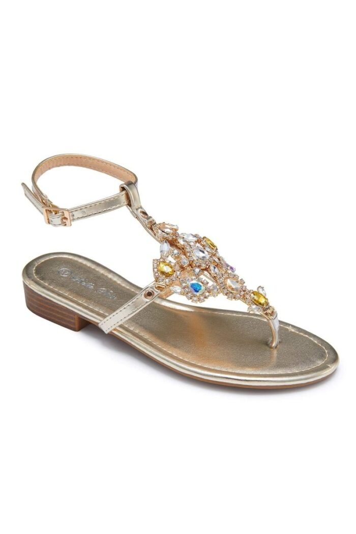 Antonia Rhinestone Decor Sandals - Image 2