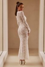 Bertha Square Neck Lace Maxi Dress - Image 6