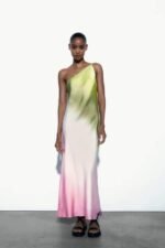 Diane One Shoulder Tie Dye Maxi Dress - Image 4