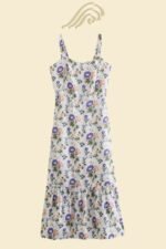 Elspeth Printed Strap Flare Midi Dress - Image 7