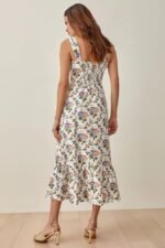 Elspeth Printed Strap Flare Midi Dress - Image 6