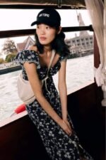 Eve Embroidered Sweetheart Midi Dress - Image 6