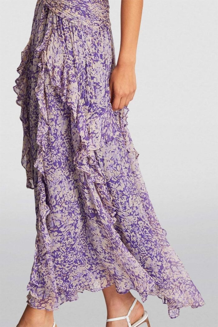 Flo Printed Plisse Ruffle Maxi Dress - Image 2