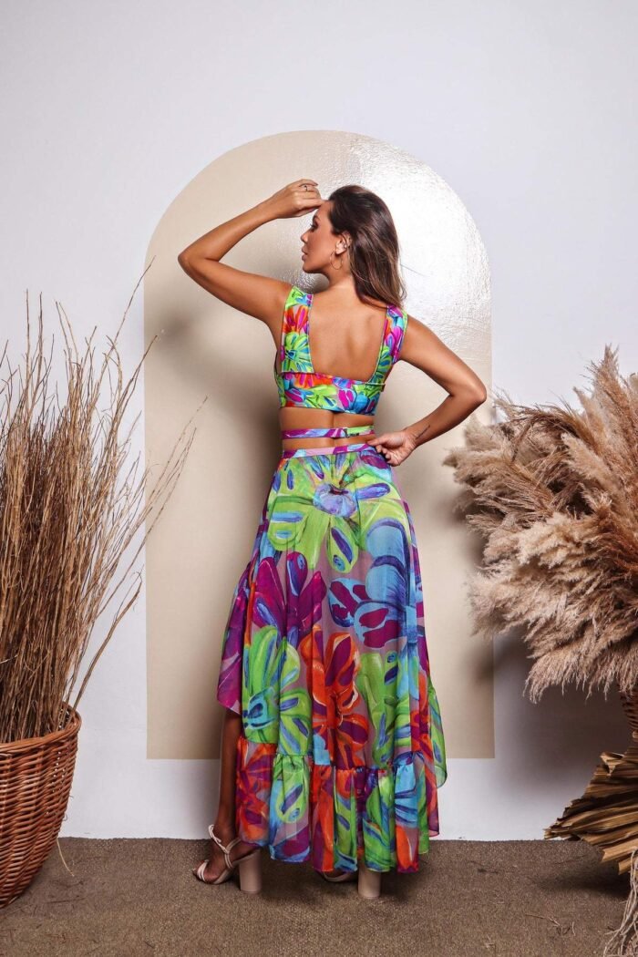 Frica Printed Cut-out Ruffle Two-pieces Swimset - Image 3