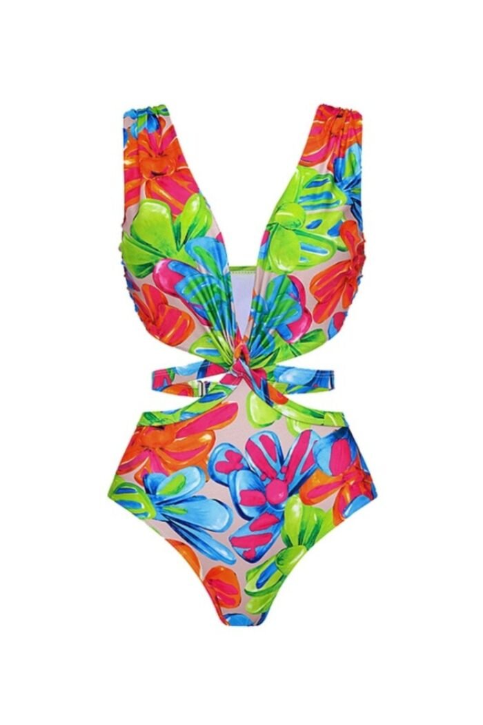 Frica Printed Cut-out Ruffle Two-pieces Swimset - Image 5