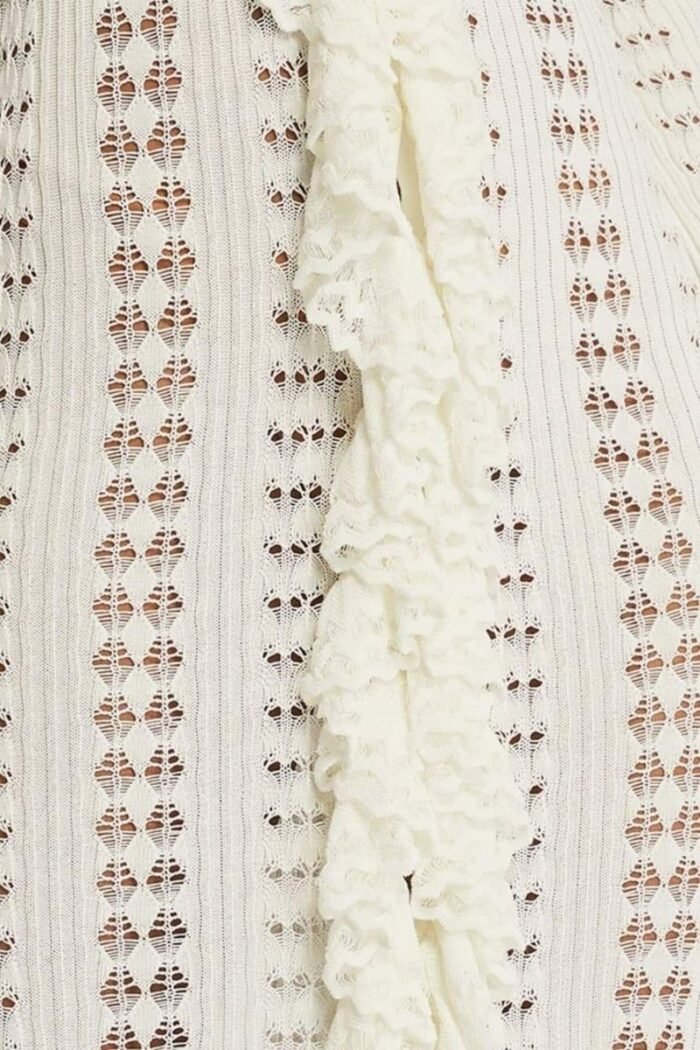 Georgia Ruffled Crochet Midi Dress - Image 7
