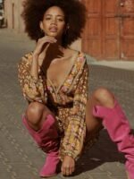 Ina V-neck Belted Jumpsuit - Image 2