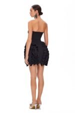 Jenny Strapless Ruffled Knit Mini Dress - Image 5