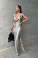 Ophelia Halterneck Backless Maxi Dress - Image 6