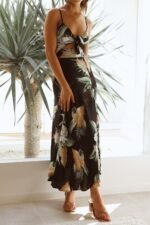 Melinda Printed Knotted Maxi Slip Dress - Image 7
