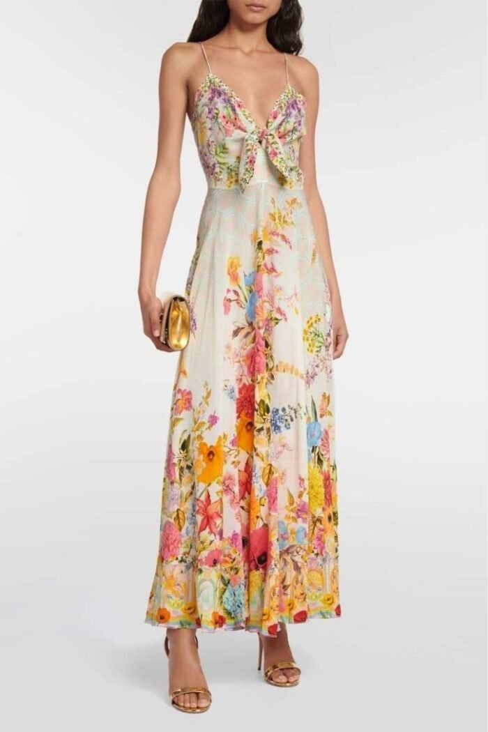 Melody Floral Printed Midi Slip Dress - Image 1