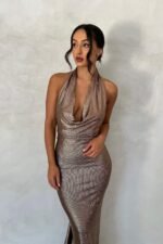 Ophelia Halterneck Backless Maxi Dress - Image 3