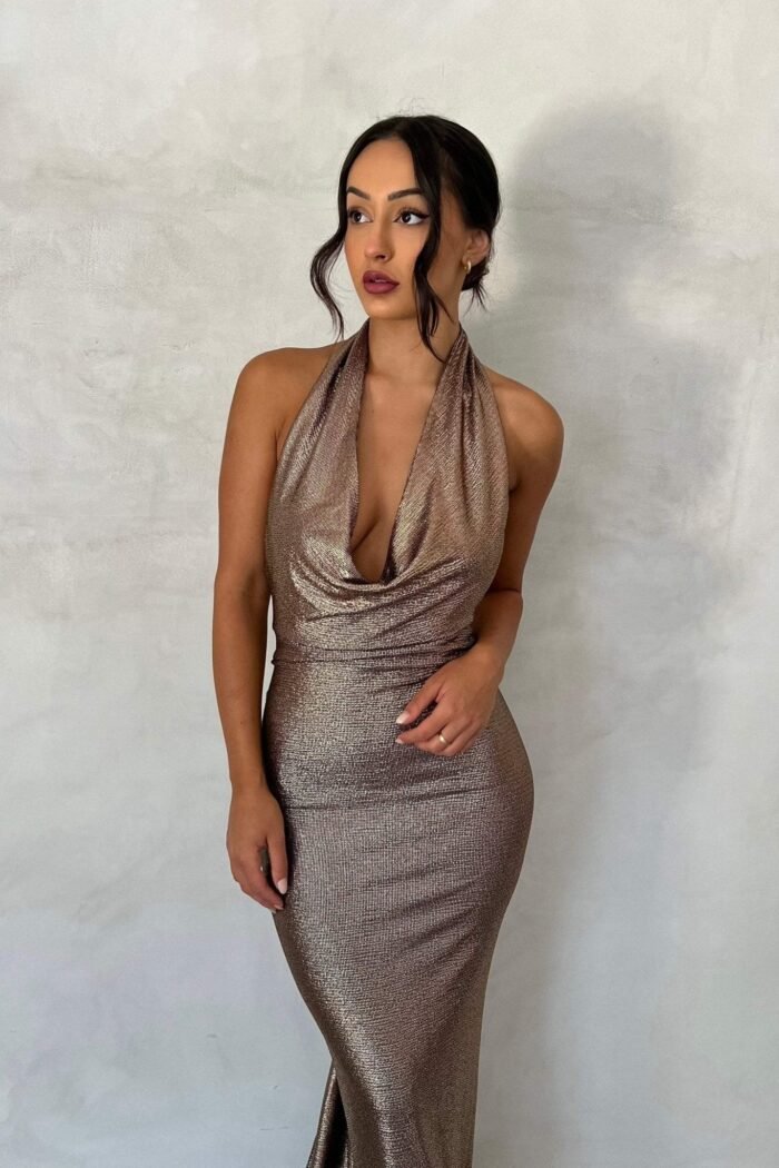 Ophelia Halterneck Backless Maxi Dress - Image 3
