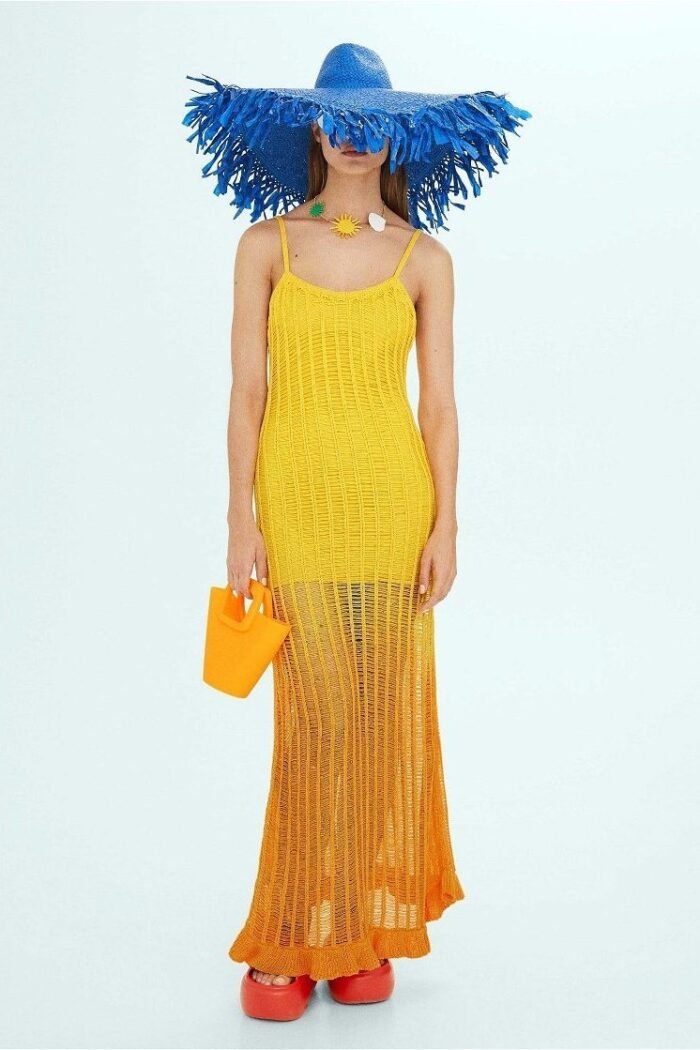 Paula Hollow Knit Maxi Dress - Image 1
