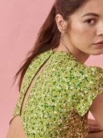Rachel printed round neck slit midi sundress - Image 4