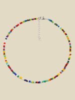 Sally Rainbow Millet Beads Pearl Necklace Set - Image 6