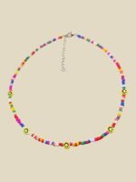 Sally Rainbow Millet Beads Pearl Necklace Set - Image 5