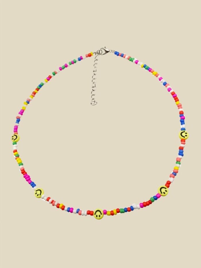 Sally Rainbow Millet Beads Pearl Necklace Set - Image 5