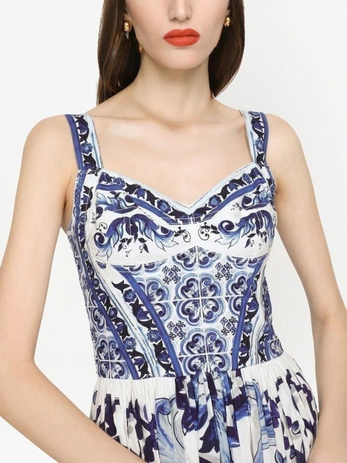 Sibyl Printed Shirred Strap Maxi Dress - Image 8