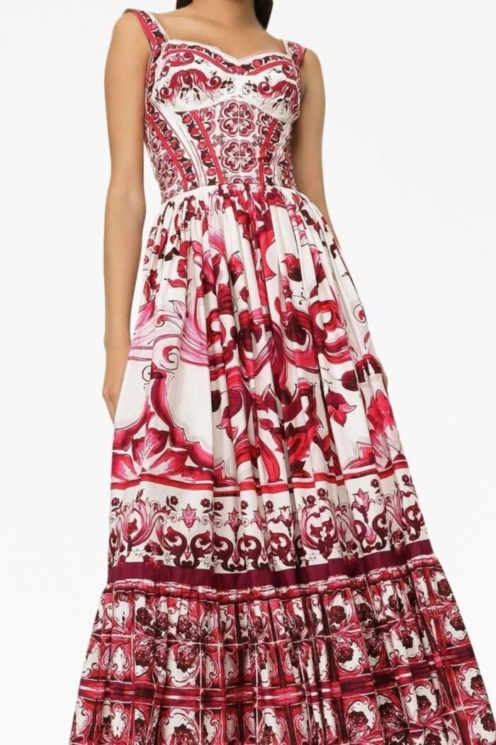 Sibyl Printed Shirred Strap Maxi Dress - Image 2