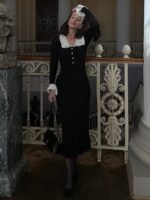 Sicily Ruffle Pearl Midi Knit Dress - Image 8