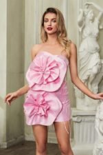 Venus Flowers Strapless Mini Dress - Image 8