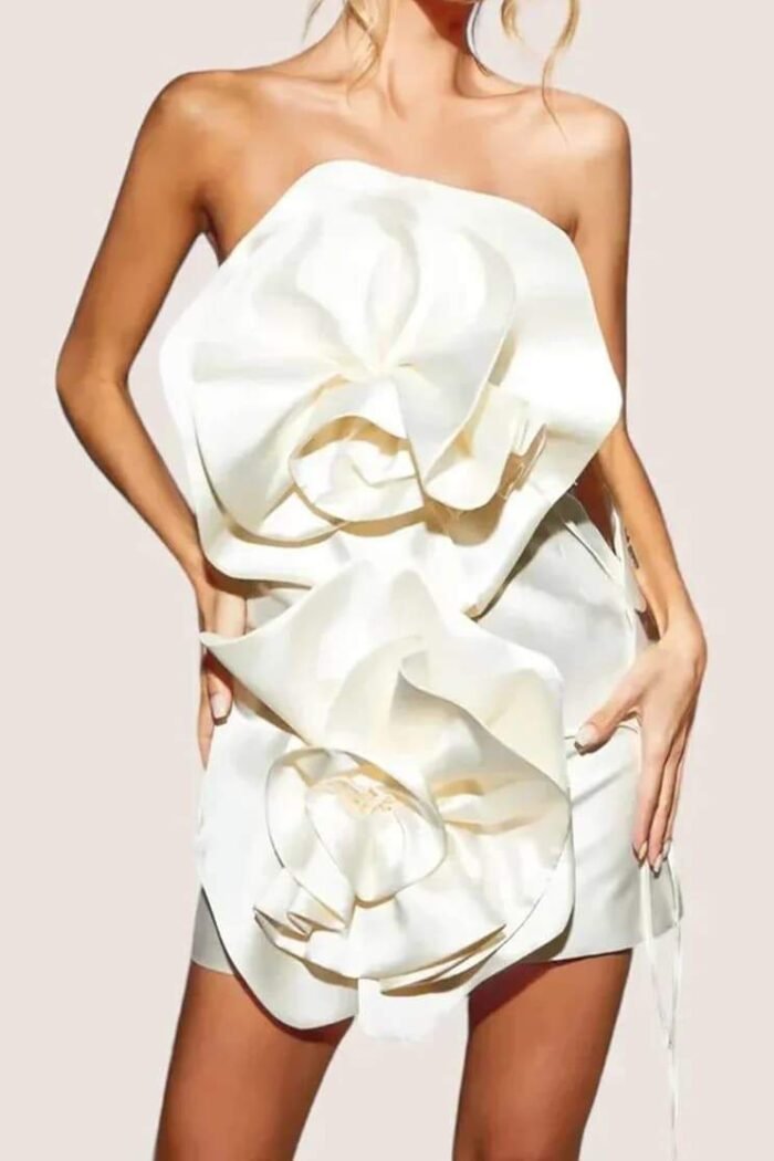 Venus Flowers Strapless Mini Dress - Image 1