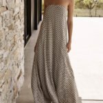 Diamond Print Bohemian Maxi Dress