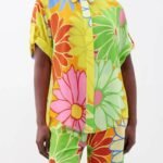 Fashion Floral Print Loose Lapel Single Breasted Shirt