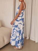 Bohemian Geometric Print Maxi Dress