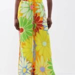 Fashion Floral Print Loose Wide Leg Pant