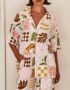 Sophisticated Loose-Fitting Unique Printed Blouse