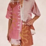 Bright Sun Loose Printed Vacation Shirt Shorts Set