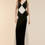 Black Ivory Contrast Maxi Dress