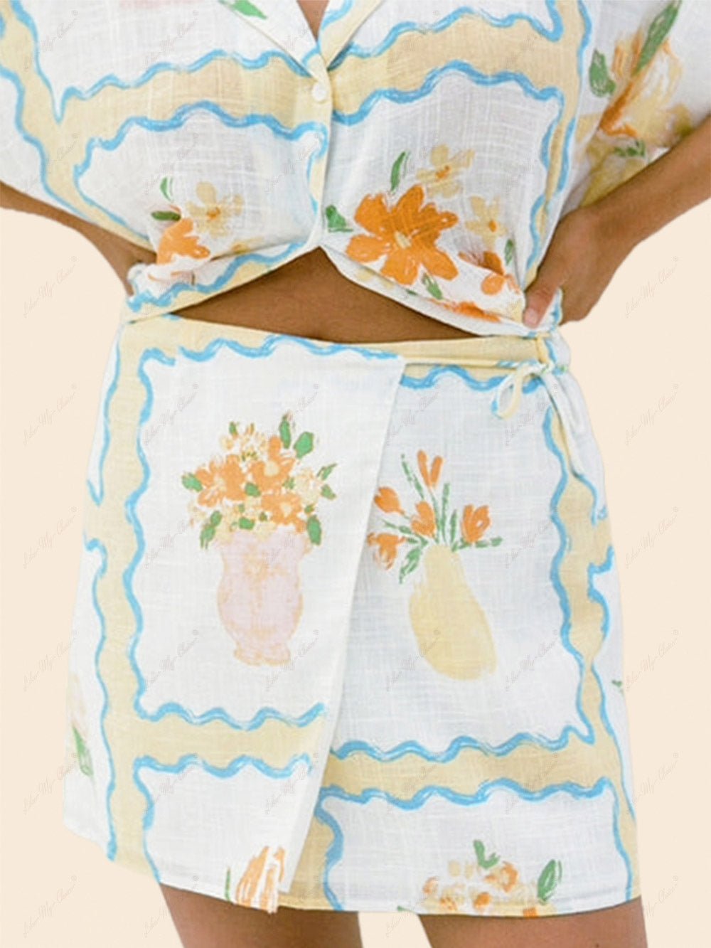 Irregular Printed Skirt Irregular Printed Skirt