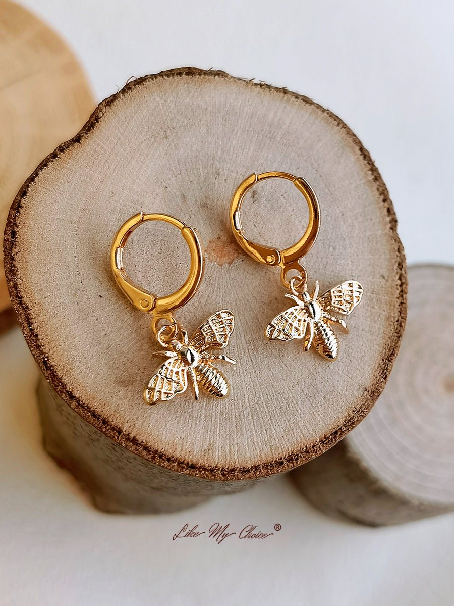 Bee Hoop Earrings Bee Hoop Earrings