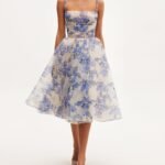 2024ss Sexy Halter Print Casual Dress
