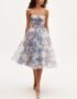 2024ss Sexy Halter Print Casual Dress