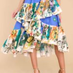 Asymmetrical Ruffled Midi Skirt