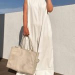 Solid Color Loose Casual Sleeveless Round Neck Wide Leg Trousers Jumpsuit