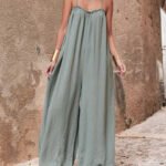 Vacation Casual Suspender Loose Wide Leg Jumpsuit